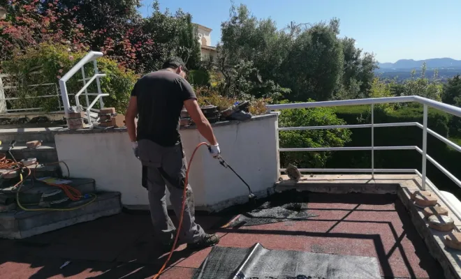 chape bitumineuse toit terrasse toit plat Tourrettes-sur-Loup
