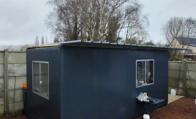 pose de bac acier la colle sur loup artisan Janselme couverture toiture